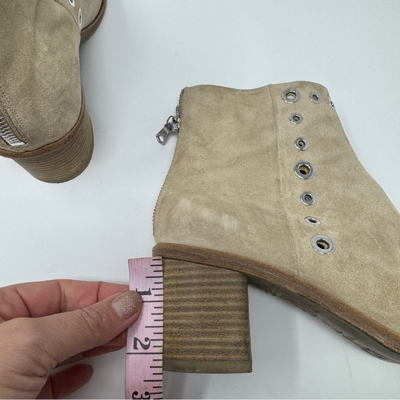 Rag & Bone Tan Suede Grommet Ankle Boots